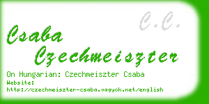 csaba czechmeiszter business card